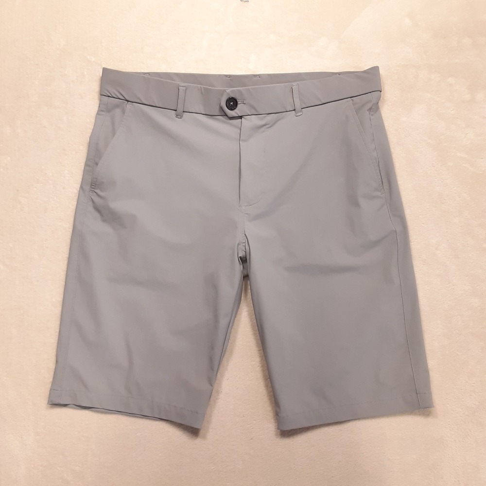 Greyson Mens Montauk Performance Shorts 33 Slate Gray 10" Inseam Flat Front